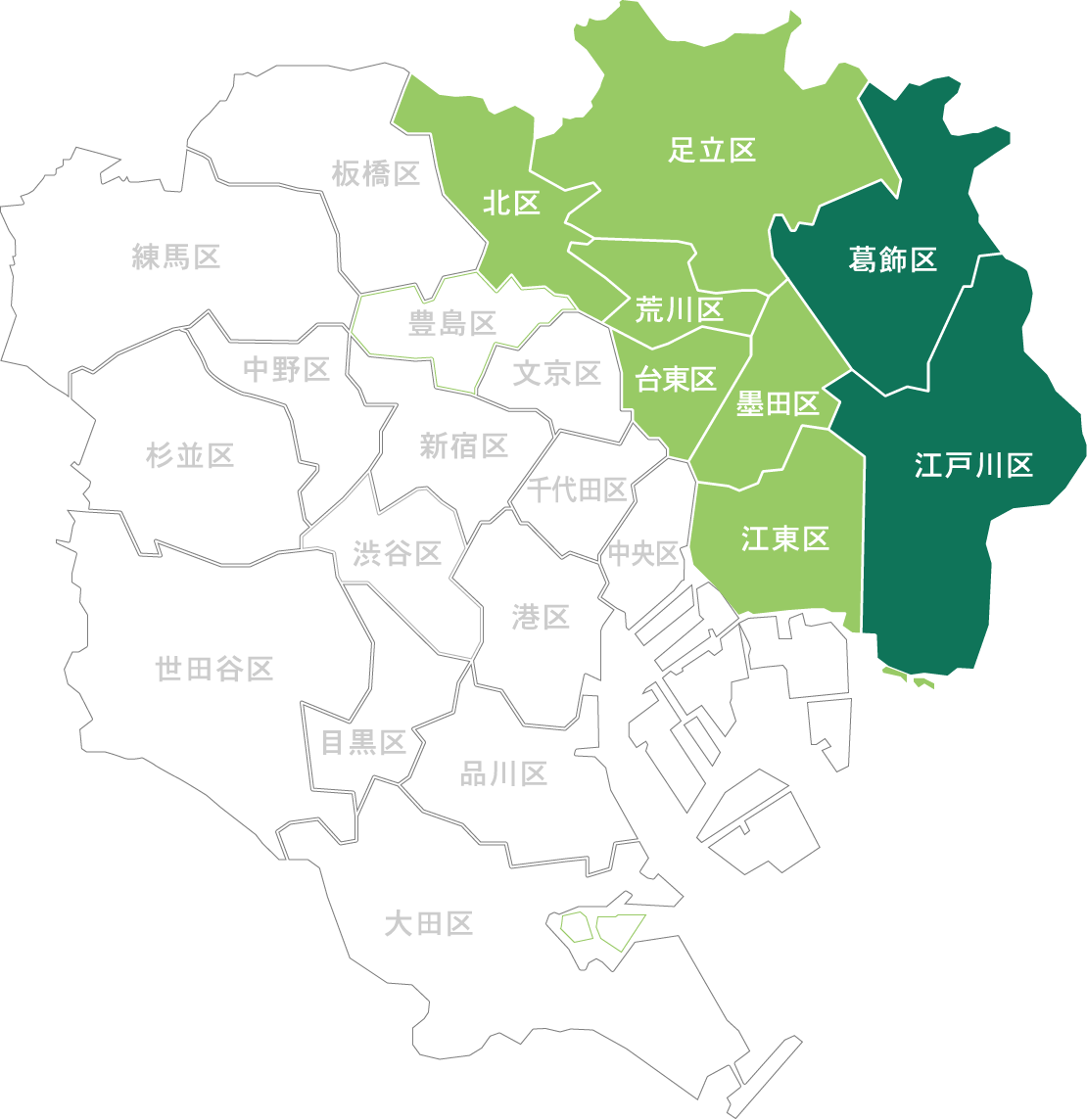 綾瀬中央診療所の診療地域